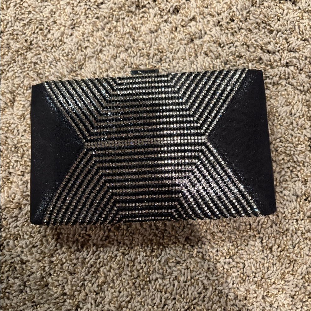 Silver & Black Clutch